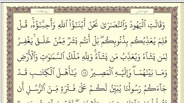 احمد خضر الطرابلسي سورة المائدة كاملة مكتوبة HD