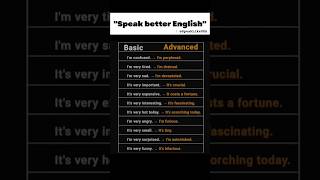 Basic vs Advanced English #viral #spokenimportant #english #vocabulary #dailyenglish