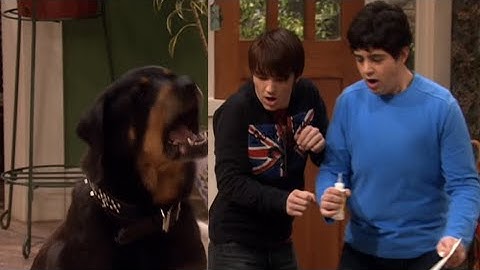 Drake & Josh - Tiberius Scares Drake & Josh Into The Bathroom