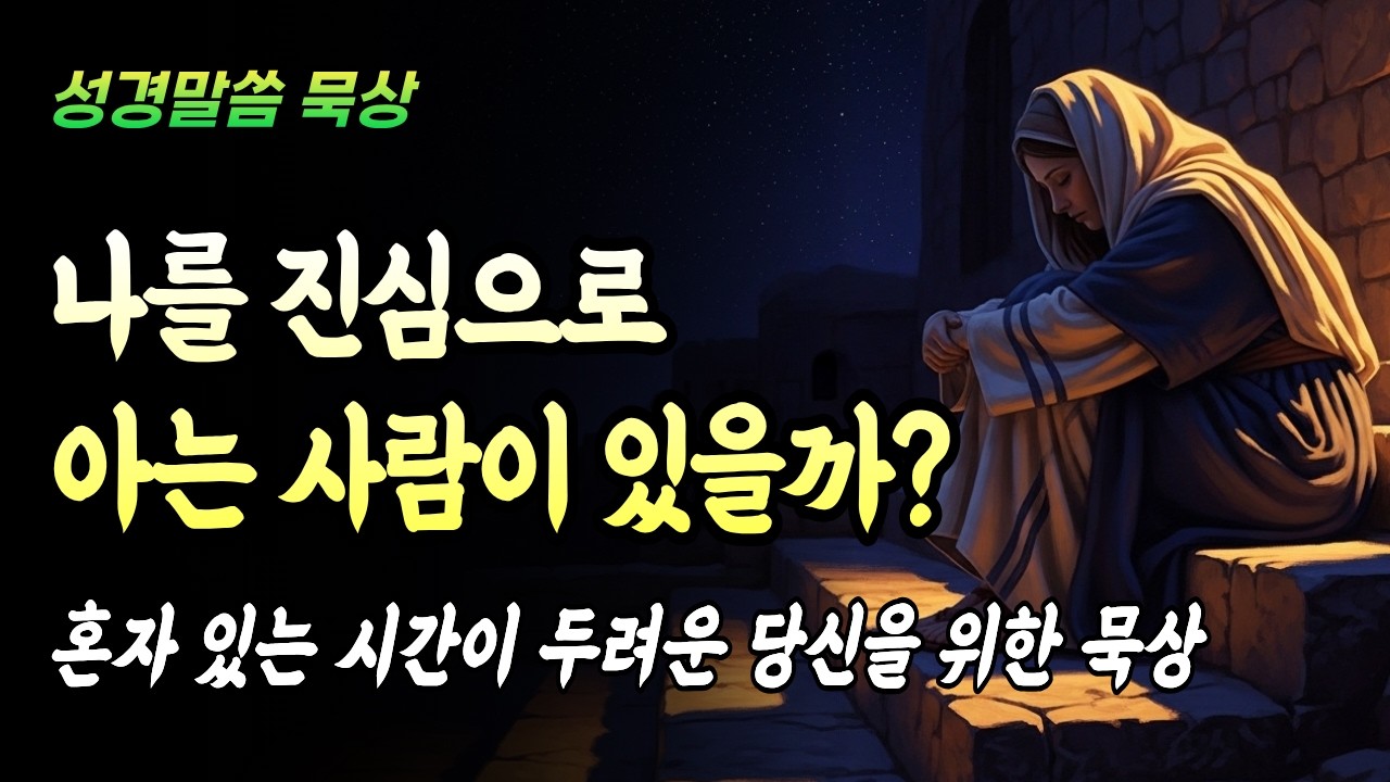 사람들과 웃고 돌아오는 길, 갑자기 밀려오는 공허함 | [달빛 성경 말씀] 🌙