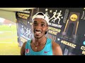 Habtom Samuel after winning 2025 NCAA XC title