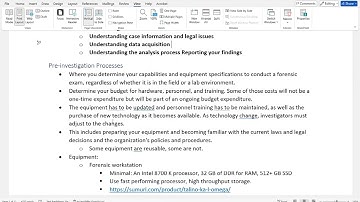 CIS27A Unit 2 Lecture: Computer Forensic Processes