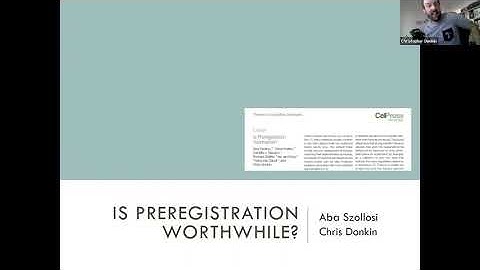 CHDH Seminar: Is preregistration worthwhile? — Chris Donkin