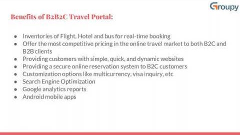 B2B and B2C Travel Portal