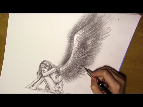 Fallen Angel | Angel drawing easy, Fallen angel art, Angel drawing