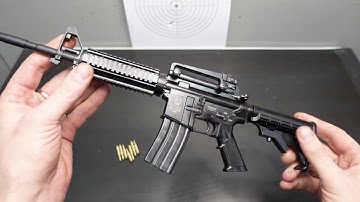 M4 Colt in 1/2 scale quick review, field assembly and full-auto firing