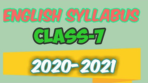 HBSE,ENGLISH SYLLABUS UPDATE//CLASS-7