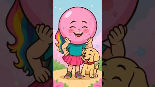 Bubble Gum Trouble! 🍬 Luma & Max Get Stuck in Sticky Fun! | Fun Cartoon For Kids #shorts #cartoon