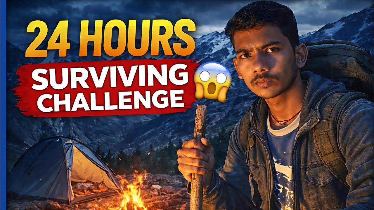 24 Hours Surviving Challange 😱 In Dengerous Jungle - YouTube