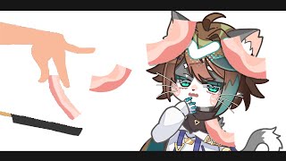 【#朝活 / #雑談】厚切りベーコンを添えましょう。