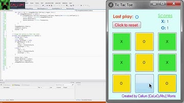 Tic Tac Toe In C# - Created By CaLxCyMru