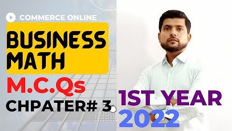 Business math mcqs  | CH 3 linear and quadratic equation | XI commerce | Mathematics mcqs