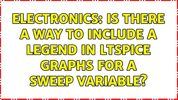 Electronics: Is there a way to include a legend in LTSpice graphs for a sweep variable?