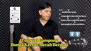 Tutorial Gampang Bunga Kertas Merah Berduri - Romi Jahat Versi Genjrengan Mudah