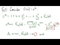 MATH222 Lesson 32 Convergence of Taylor Series