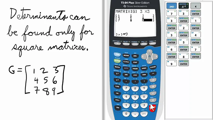 Matrix Determinant TI 84 Calculator