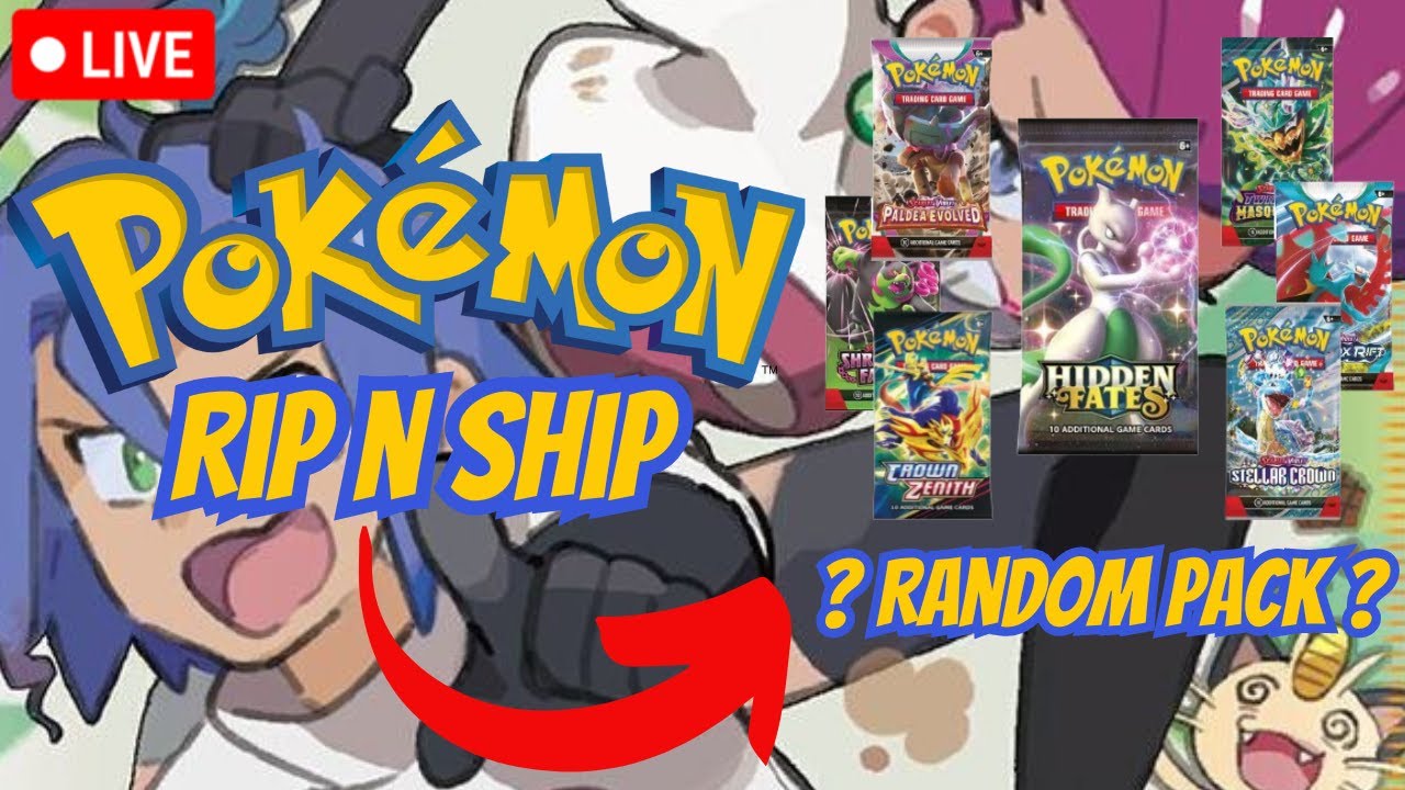 LIVE Pokemon RIP N SHIP! Random Pack + Random PSA 10s! - YouTube
