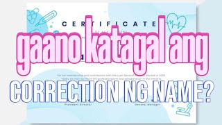 Gaano Katagal Ang Correction Ng Pangalan Sa Birth Certificate?