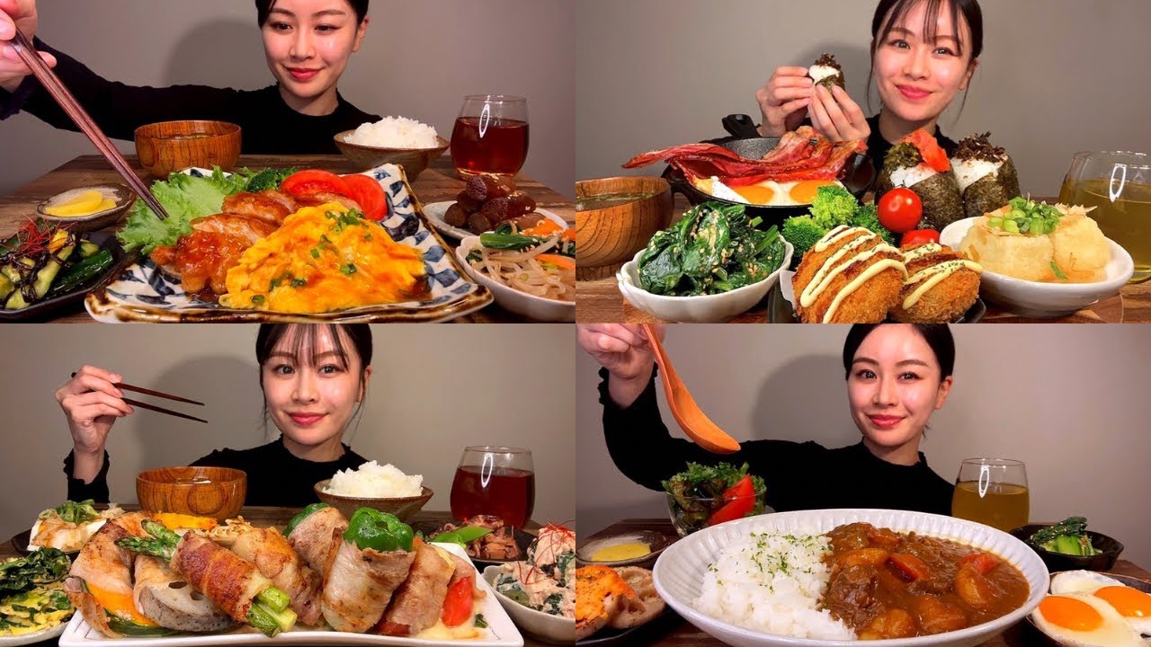 【ASMR】2024年3月定食まとめ [BGMなし]