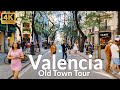 4k Walking Tour of Valencia Old Town, Spain (Ultra HD 60fps) - Beautiful City Tour