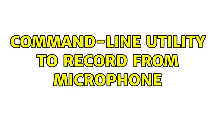 command-line utility to record from microphone