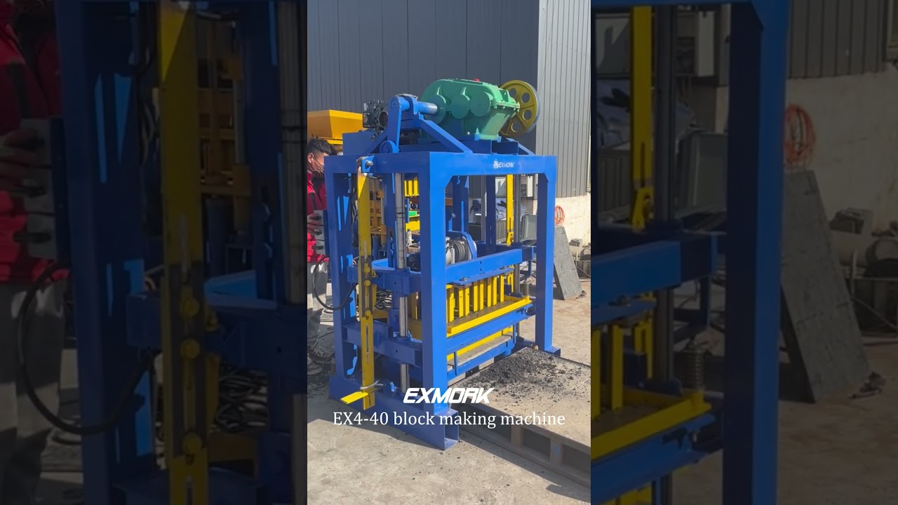 Exmork EX4-40 block making machine is delivered to Guyana in South America