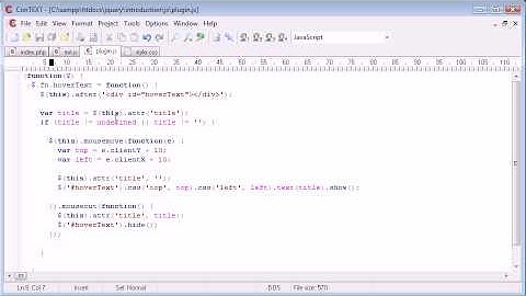 jQuery Tutorial - 130 - Creating a hover text plugin