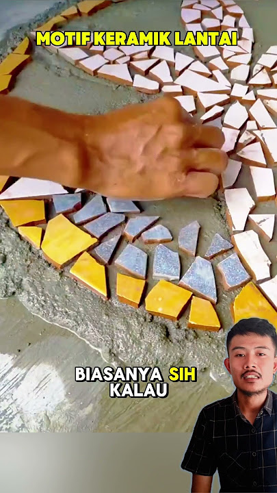 making floor motifs from ceramic shards #aboutbuildings #craftsman #ceramics