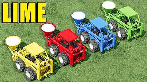 MINI LOADER OF COLORS ! LIME JOB with MASSEY FERGUSON MINI LOADERS ! Farming Simulator 22