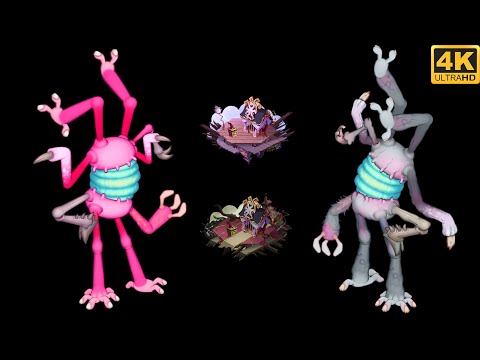 Dakktyl - Sound & Animation, Comparison / Breeding (My Singing Monsters) 4k