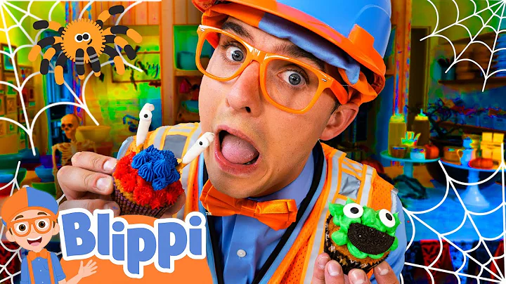 Can Blippi Make MONSTER Cupcakes 🧁👹 and Spooky Halloween Snacks?!