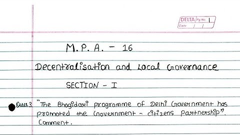 MPA 16 solved assignment 2022-2023 | MPA 16 solved assignment in English 2022-2023 | MPA 16 | ignou