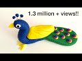 ❤️ Clay with me- how to make a peacock/ mor | playdoh model craft tutorial. easy DIY