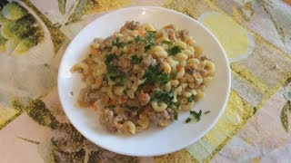Макароны с фаршем в мультиварке Макароны с фаршем в мультиварке