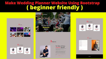 How To Make  A wedding Planner Website |How To Make A website | Website Using HTML CSS and BOOTSTRAP
