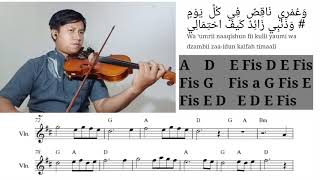 [Free Sheet] Al I'tiraf ( Syair Abu Nawas ) || Violin Sheet Music