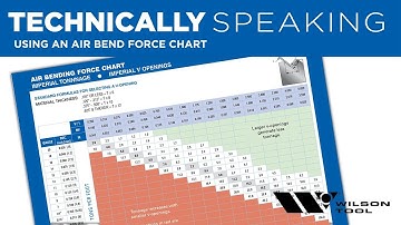 Using an Air Bend Force Chart | Bending | Technically Speaking