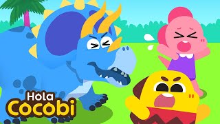 🦖Canciones de Dinosaurios | Triceratops Dinosaurio con cuernos | Infantiles niños | Hola Cocobi