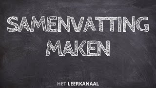Een samenvatting van een tekst maken - video #nederlands #taal #onderwijs