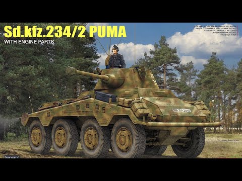 車 フランス ソ連 RFM 1/35 Sd.kfz.234/2 Puma inbox review - YouTube