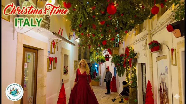 Magical Christmas in Italy 🇮🇹 | Walking Tour of Locorotondo & Alberobello 4K Ultra HD