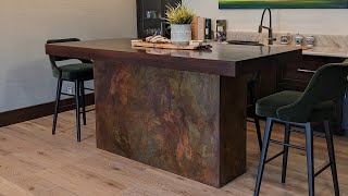 How to build a Bar Height Table with patinated base