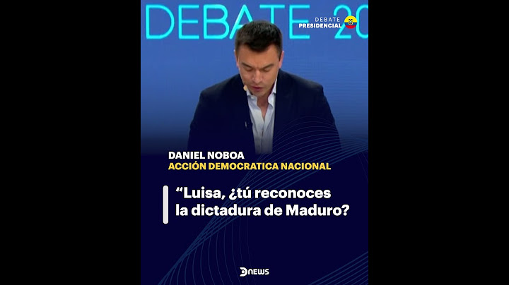 🇪🇨 DEBATE PRESIDENCIAL EN ECUADOR: Noboa - "Luisa, ¿Reconoces la dictadura de Maduro?