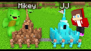 Mikey vs JJ Tiny Castle Survival Battle in Minecraft (Maizen)