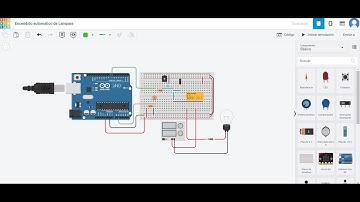 Encendido automático de una lampara con Arduino y tinkercad