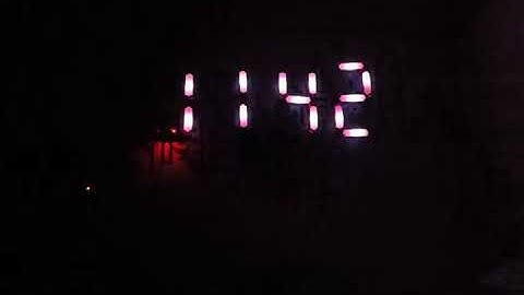 Pixel led clock large size