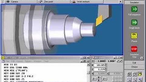 CNC programming and simulation turning