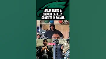 Jalen Hurts & Saquon Barkley Compete in Squats (Philadelphia Eagles OTAs)