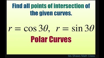 Find all points of intersections for polar curves r = cos 3 theta and r = sin 3 theta