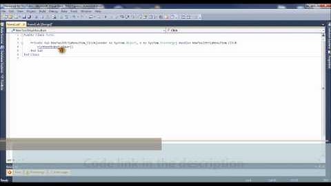 Visual Basic 2008/2010: Notepad Tutorial